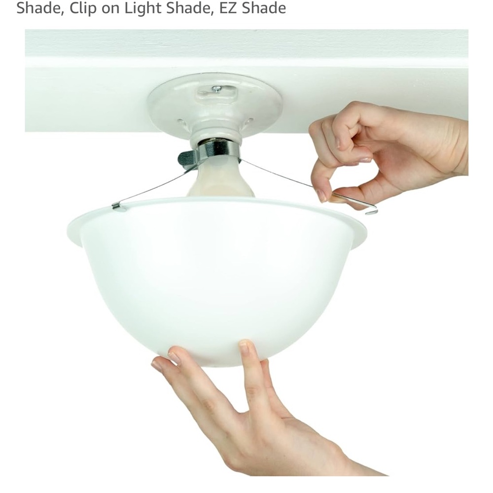 White Clip-On Light Shade